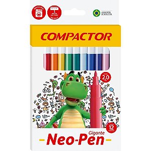 Caneta hidrografica neo-pen gigante 12 cores - compactor (pct.c/05)