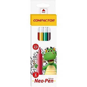 Caneta hidrografica neo-pen gigante 06 cores - compactor (pct.c/05)