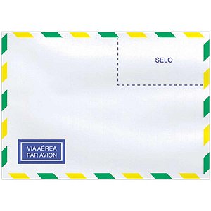 Envelope comercial 114x162 63grs. c/rpc aereo - scrity (cx.c/1000)