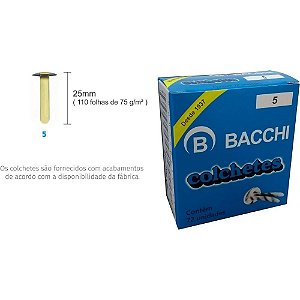 Colchete latonados n.05 cx.c/ 72unid. - bacchi (pct.c/10)