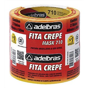 Fita crepe 710 mask crepe 48mmx50m - adelbras (pct.c/02)