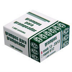 Grampo para grampeador 23/13 galvanizado 1000 grampos - acc (caixa)