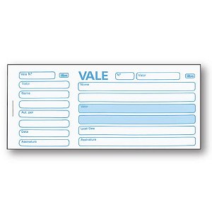 Impresso vale 50 folhas com canhoto - tilibra (pct.c/20)