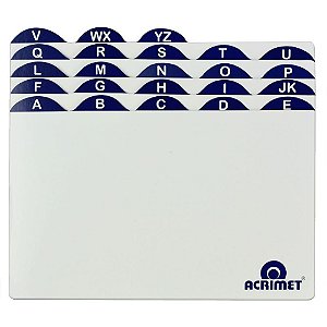 Indice para fichario a-z  5x8 cartao - acrimet (unidade)
