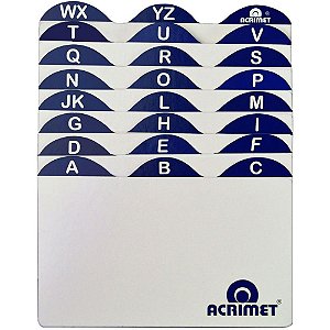 Indice para fichario a-z  3x5 cartao - acrimet (unidade)