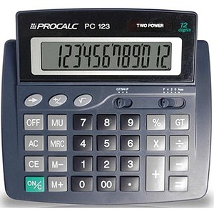 Calculadora de mesa 12 dig. visor incl. mod.pc123 - procalc (unidade)