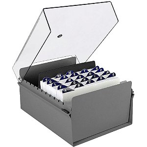 Fichario de mesa c/ base de aco 6x9 fume - acrimet (unidade)