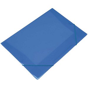 Pasta aba elastica plastica oficio azul soft - polibras (pct.c/10)