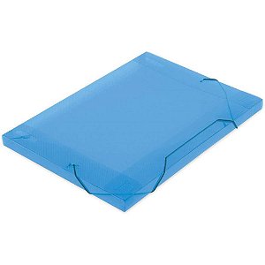 Pasta aba elastica plastica oficio 18mm azul soft - polibras (pct.c/10)