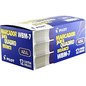 Pincel quadro branco wbm-7 recarregavel azul - pilot (cx.c/12)
