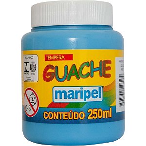 Tinta guache 250ml azul claro - maripel (cx.c/06)