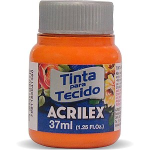 Tinta para tecido fosca 37ml laranja - acrilex (duzia)