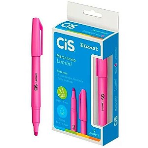 Caneta marca texto cis lumini rosa - sertic (cx.c/12)