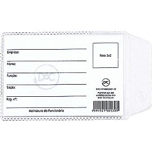 Porta documento p/cnh nova c/aba 6,5x9,5cm. - dac (pct/100)