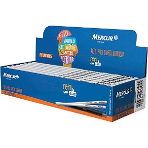 Borracha caneta refil executive branca - mercur (cx.c/24)