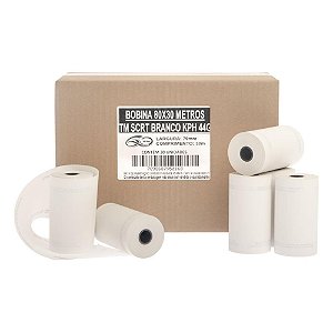 Bobina termica 80mmx30m 1 via branca 44g - silfer (cx.c/30)