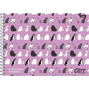 Caderno desenho univ capa dura cliff masc/fem 80fls. - foroni (pct.c/04)