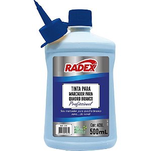 Tinta marcador quadro branco reabastecedor 500ml azul - radex (unidade)