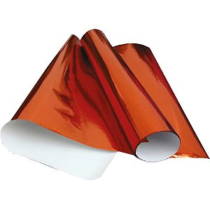 Papel cartolina laminado 48x60cm. vermelho - v.m.p. (pct.c/20)