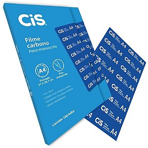 Papel carbono para lapis cis filme azul a-4 - sertic (cx.c/100)