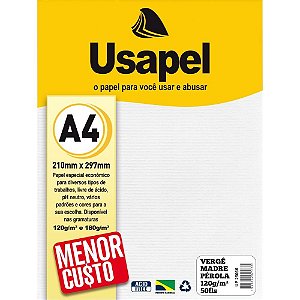 Papel a4 verge usapel madre perola 120g. - filiperson (pct.c/50)
