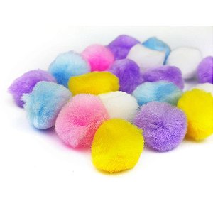 Aviamento pompom multicolor#1 25mm c/20unidades - kit (pacote)