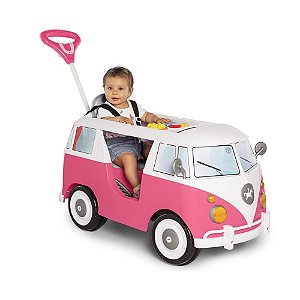 Veiculo para bebe kombina rosa c/som 30kg - calesita (unidade)