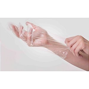 Luva plastica descartavel tam.unico - vabene (pct.c/100)