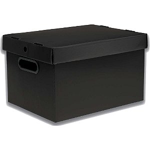 Caixa organizadora prontobox preto 560x365x300 xg - polycart (unidade)