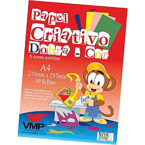 Bloco para educacao artistica dobra cor esp a4 5cor. 50f 60g - v.m.p. (pacote)
