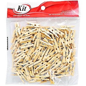 Artesanato miniatura pregador cru 2.5cm - kit (pct.c/100)