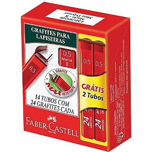 Grafite 0.5mm polymer hb 14tb x 24mn - faber-castell (cx.c/14)