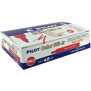 Caneta hidrografica color 850l junior vermelho - pilot (cx.c/12)