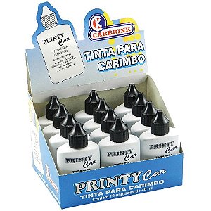 Tinta para carimbo 40ml preta - carbrink (cx.c/12)