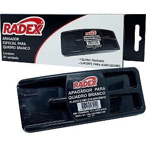Apagador quadro branco asuper base de plastico - radex (unidade)