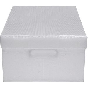 Caixa organizadora novaonda cristal gd 43,7x31x24 - polibras (unidade)