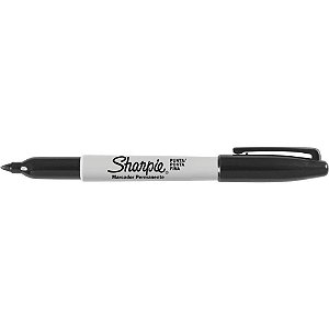 Pincel marcador permanente sharpie fino preto - paper mate (cx.c/12)