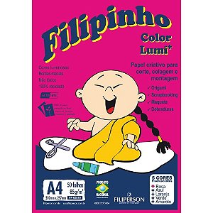 Bloco para educacao artistica filipinho lumi 85grs. 5 cores - filiperson (pct.c/50)