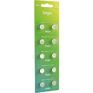 Pilha bateria botao lr44 1.5v. - elgin (ct.c/10)