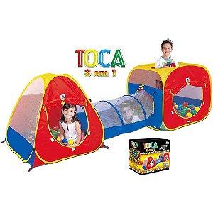 Barraca infantil 3 em 1 c/150 bolinhas - braskit (unidade)