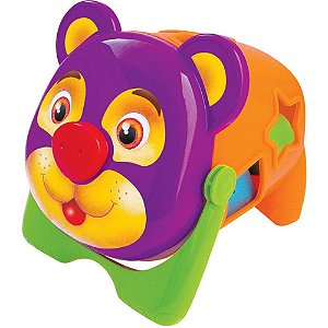Brinquedo educativo urso tomy c/blocos - merco toys (unidade)
