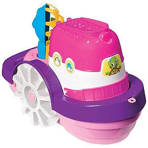 Baldinho de praia barco praia fem. c/acessorios - merco toys (unidade)