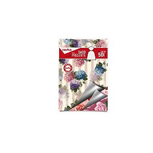 Saco metalizado 20x30cm feminino sortido 20x29cm - cromus (pct.c/50)