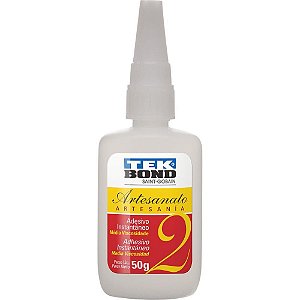 Cola adesivo instantaneo artesanato 2 50g - tekbond (cx.c/10)