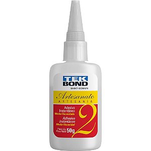 Cola adesivo instantaneo artesanato 2 50g - tekbond (cx.c/10)