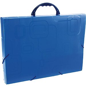 Maleta plastica com alca dellofine oficio azul - dello (unidade)