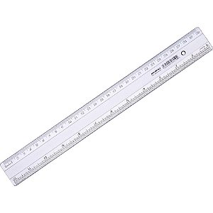 Regua de poliestireno super cristal 30cm. - maxcril (pct.c/10)