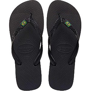 Chinelo havaianas unissex brasil 43/4 preto - havaianas (par)