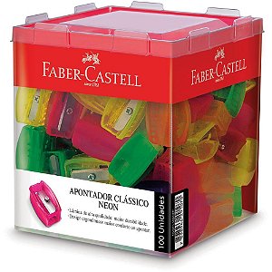 Apontador sem deposito neon simples - faber-castell (dp.c/100)