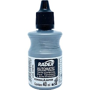 Tinta para carimbo 40ml preta automatico - radex (cx.c/12)